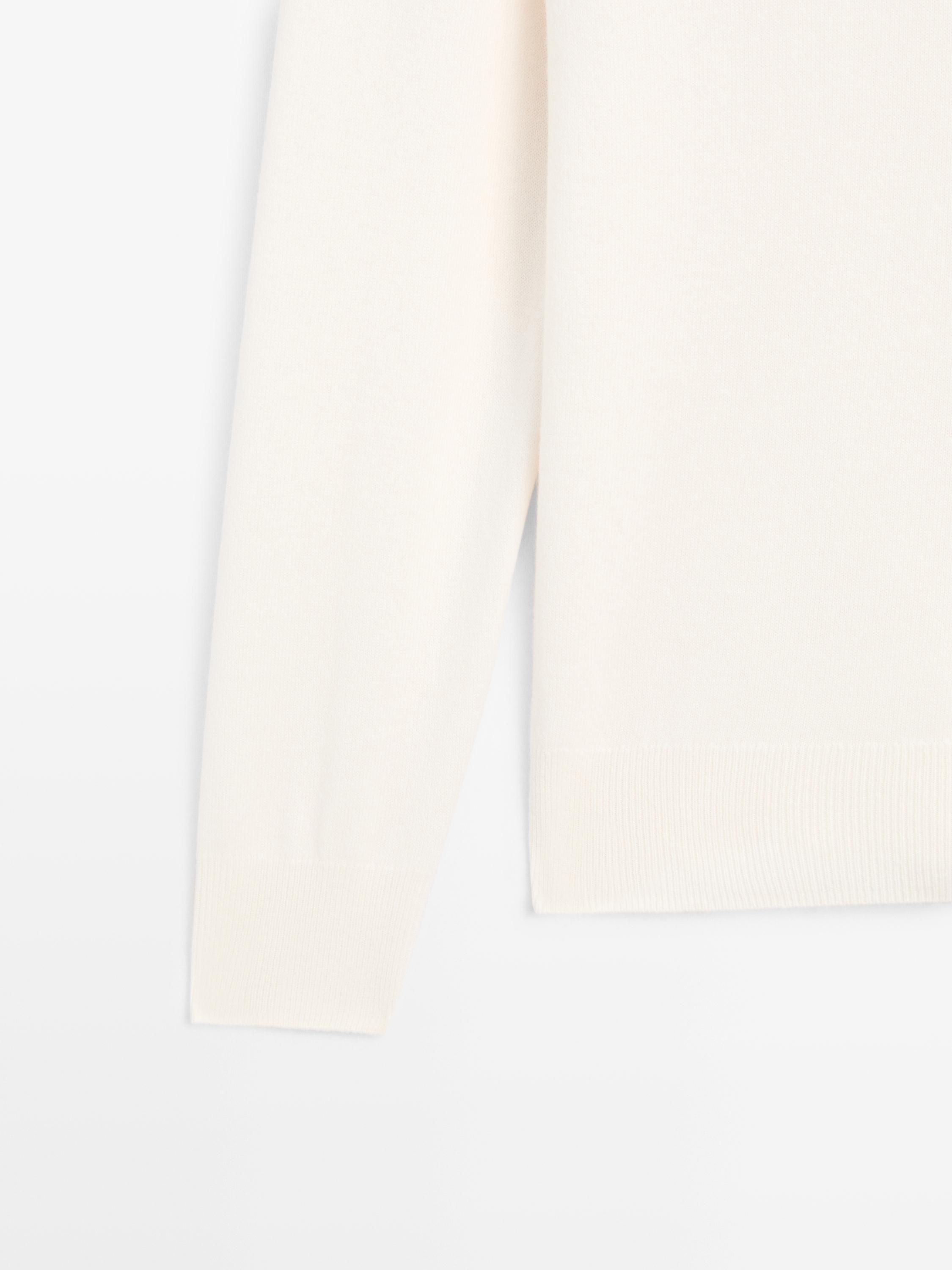 Knit wool and cashmere sweater with high neck - LIMITED